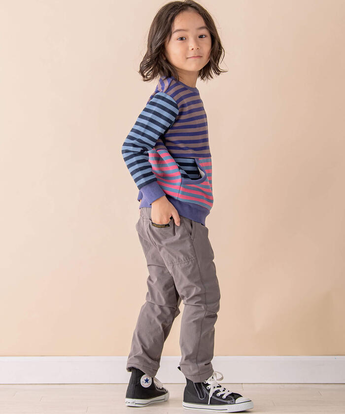 ノイユ エーム ベベ Noeil aime BeBe ストレッチリップストップガゼットクロッチパンツ