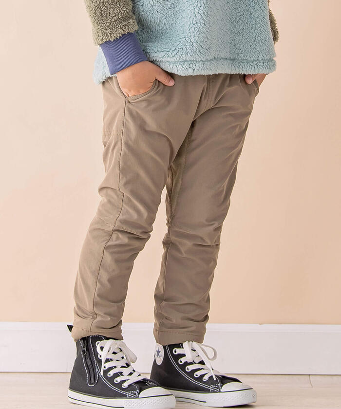 ノイユ エーム ベベ Noeil aime BeBe ストレッチリップストップガゼットクロッチパンツ,グリーン
