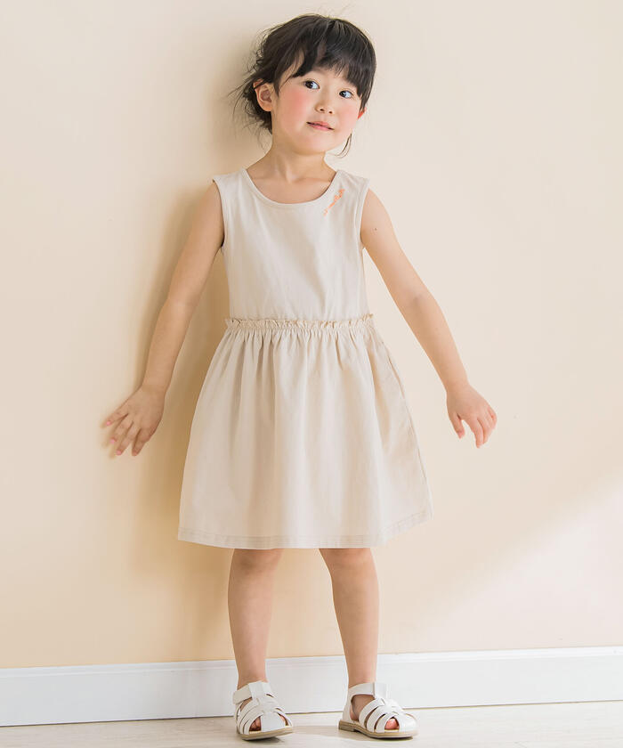 ノイユ エーム ベベ Noeil aime BeBe 【2点セット】ボーダーショートTシャツ＆ランニングワンピース