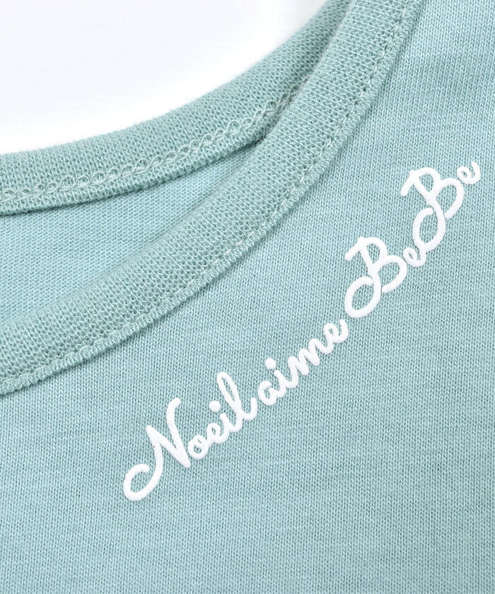 ノイユ エーム ベベ Noeil aime BeBe 【2点セット】ボーダーショートTシャツ＆ランニングワンピース