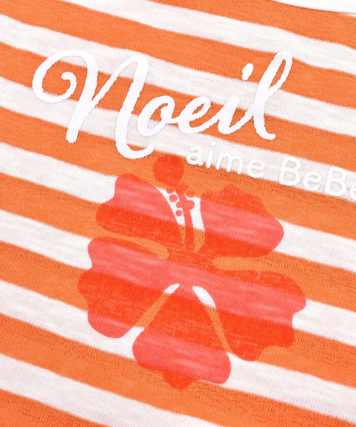 ノイユ エーム ベベ Noeil aime BeBe 【2点セット】ボーダーショートTシャツ＆ランニングワンピース