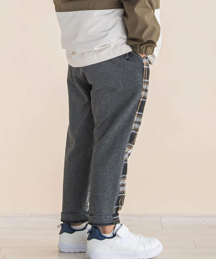 ノイユ エーム ベベ Noeil aime BeBe チェックインレイ配色パンツ