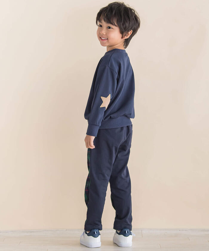 ノイユ エーム ベベ Noeil aime BeBe チェックインレイ配色パンツ