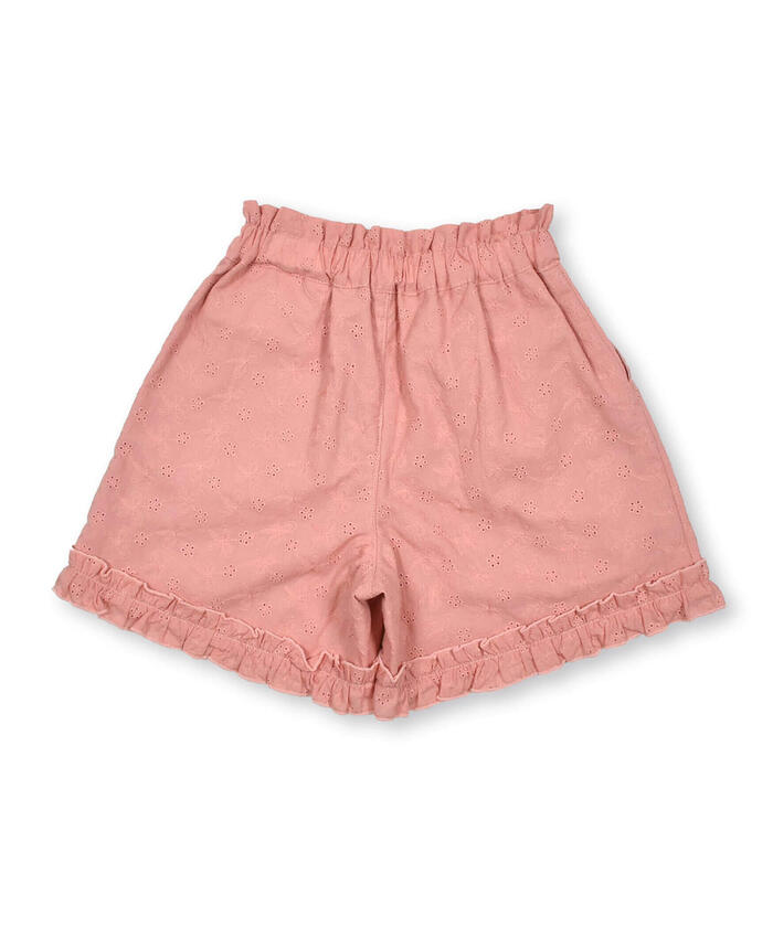 スラップ スリップ SLAP SLIP 【お揃い】裾フリルお花レースハーフパンツ