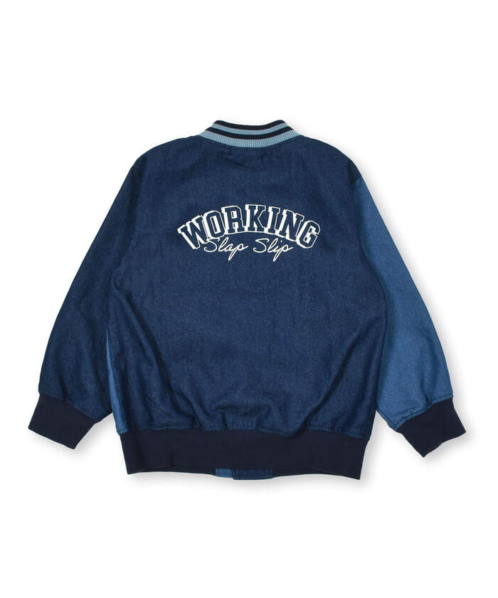 スラップ スリップ SLAP SLIP バックプリント切り替えデニムブルゾン