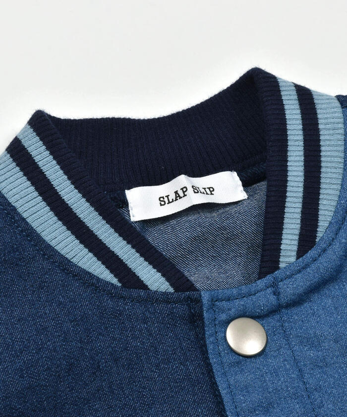 スラップ スリップ SLAP SLIP バックプリント切り替えデニムブルゾン