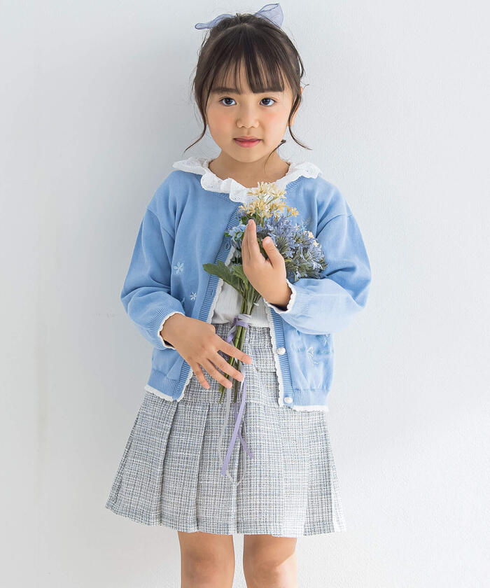 Slap Slip SLAP SLIP Denim Twill Lame Tweed Skirt Pants