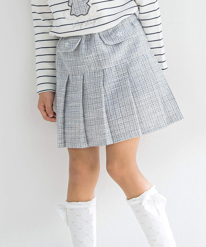 Slap Slip SLAP SLIP Denim Twill Lame Tweed Skirt Pants