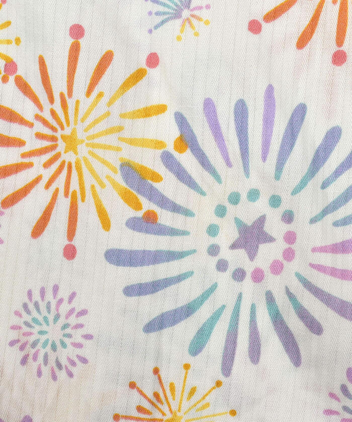 スラップ スリップ SLAP SLIP 【お揃い】花火檸檬花紋領蕾絲浴衣+帶子套裝