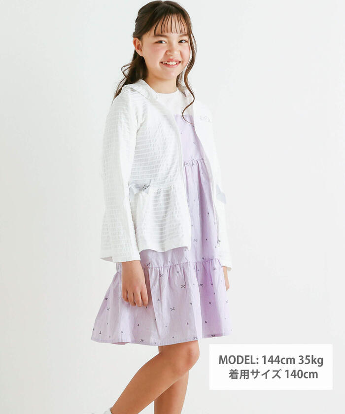 Slap Slip SLAP SLIP 【UV Cut】【Matching】Parker with Ribbon and Frill Hem