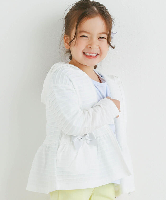 Slap Slip SLAP SLIP 【UV Cut】【Matching】Parker with Ribbon and Frill Hem