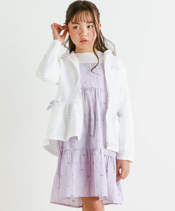 Slap Slip SLAP SLIP 【UV Cut】【Matching】Parker with Ribbon and Frill Hem