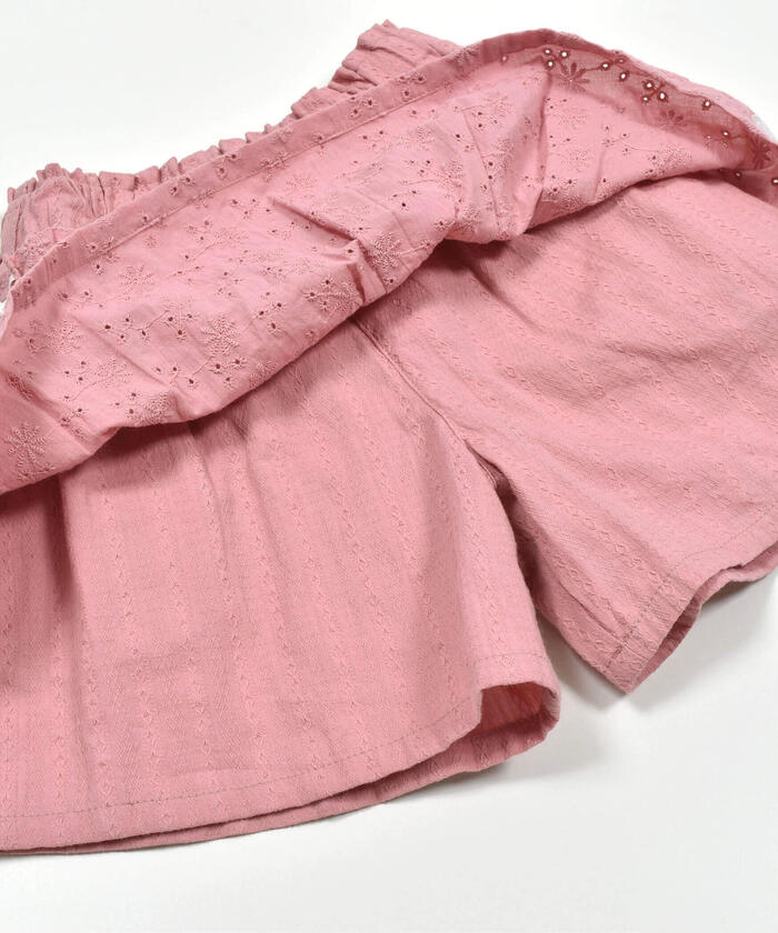 Slap Slip SLAP SLIP 【Matching】 Waist Ribbon Gathered Lace Skirt Pants