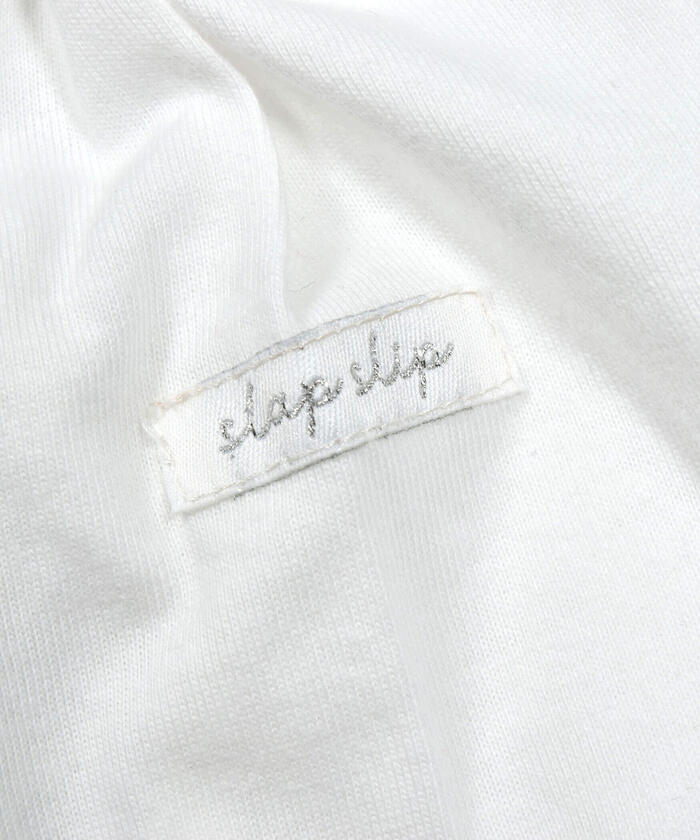 Slap Slip SLAP SLIP 【Matching】 Gingham Check Stripe Pattern Bustier Docking 7/8 Sleeve T-Shirt (80~1
