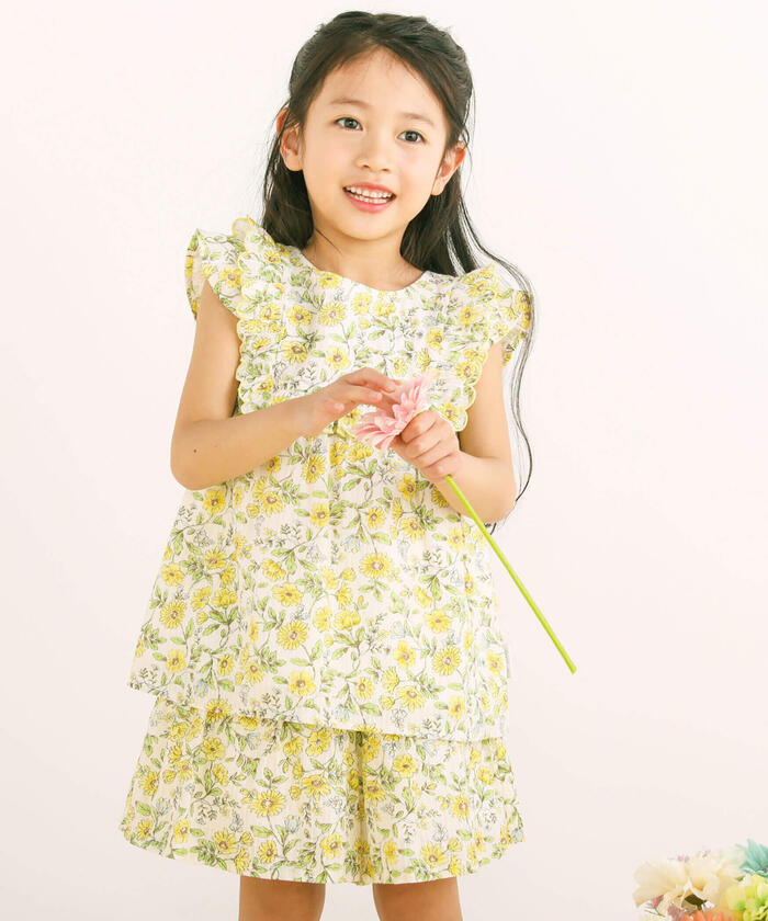 Slap Slip SLAP SLIP 【Matching】 Sunflower All-Over Print Short Pants