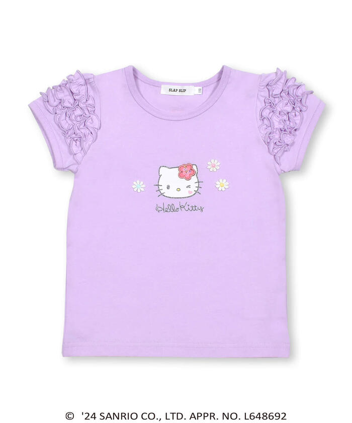 Slap Slip SLAP SLIP 【Hello Kitty × SLAPSLIP】 Frill Puff Sleeve Character Print T-Shirt