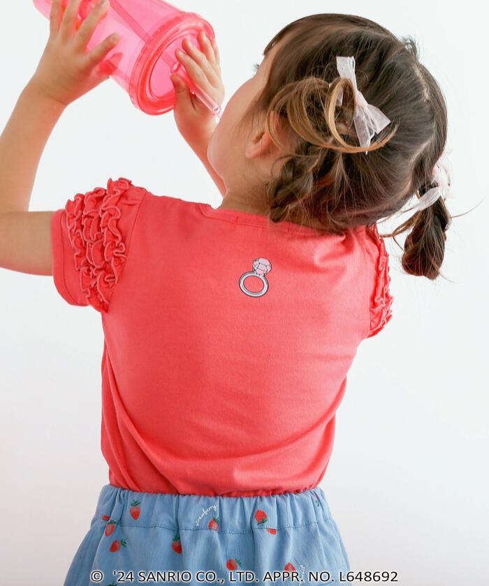 Slap Slip SLAP SLIP 【Hello Kitty × SLAPSLIP】 Frill Puff Sleeve Character Print T-Shirt
