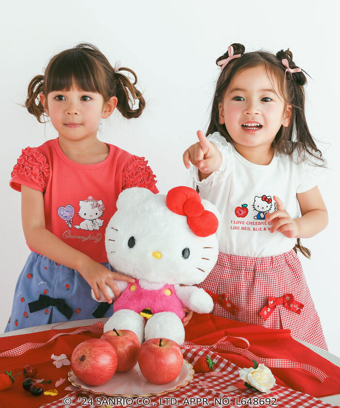 Slap Slip SLAP SLIP 【Hello Kitty × SLAPSLIP】 Frill Puff Sleeve Character Print T-Shirt