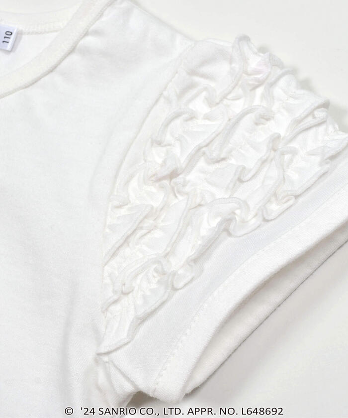 Slap Slip SLAP SLIP 【Hello Kitty × SLAPSLIP】 Frill Puff Sleeve Character Print T-Shirt