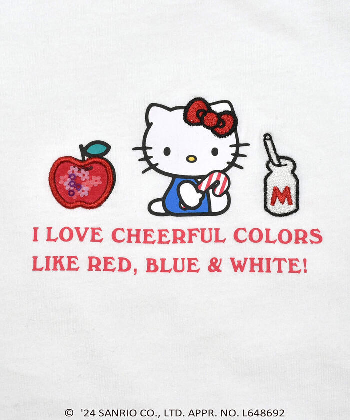 Slap Slip SLAP SLIP 【Hello Kitty × SLAPSLIP】 Frill Puff Sleeve Character Print T-Shirt
