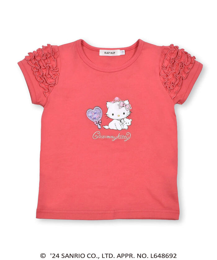 Slap Slip SLAP SLIP 【Hello Kitty × SLAPSLIP】 Frill Puff Sleeve Character Print T-Shirt