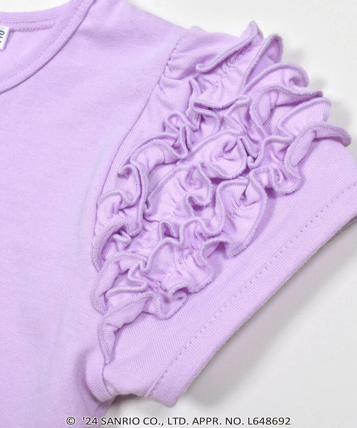 Slap Slip SLAP SLIP 【Hello Kitty × SLAPSLIP】 Frill Puff Sleeve Character Print T-Shirt