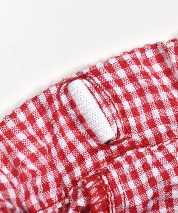 Slap Slip SLAP SLIP 【Matching】 Strawberry Print All-Over Check Pattern Skirt with Ribbon Front Tucks (90~1