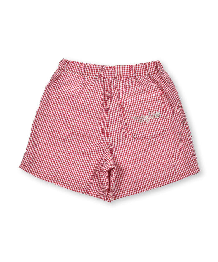 Slap Slip SLAP SLIP 【Matching】 Strawberry Print All-Over Check Pattern Skirt with Ribbon Front Tucks (90~1