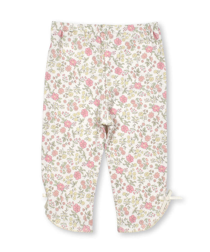 Slap Slip SLAP SLIP 【Matching】 Solid Cherry Ribbon Floral Pattern Leggings with 6/10 Length