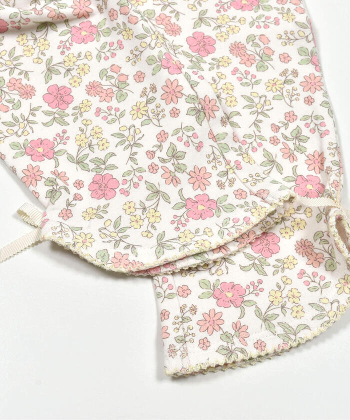 Slap Slip SLAP SLIP 【Matching】 Solid Cherry Ribbon Floral Pattern Leggings with 6/10 Length