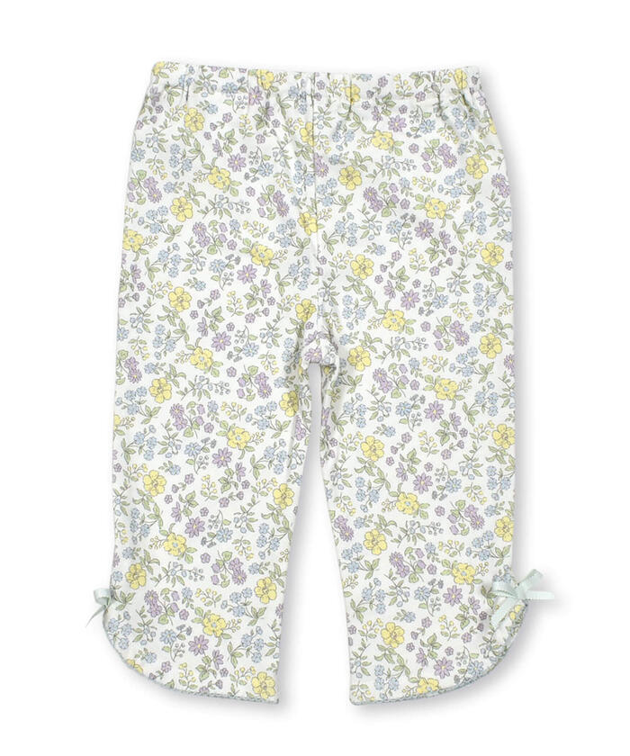 Slap Slip SLAP SLIP 【Matching】 Solid Cherry Ribbon Floral Pattern Leggings with 6/10 Length