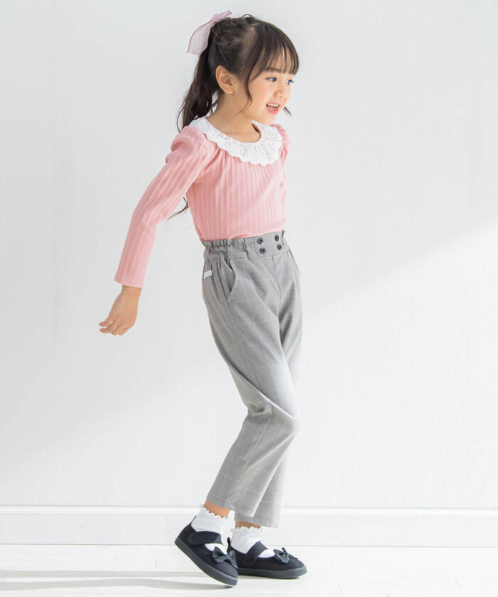Slap Slip SLAP SLIP Denim Glen Check High Waist Pants