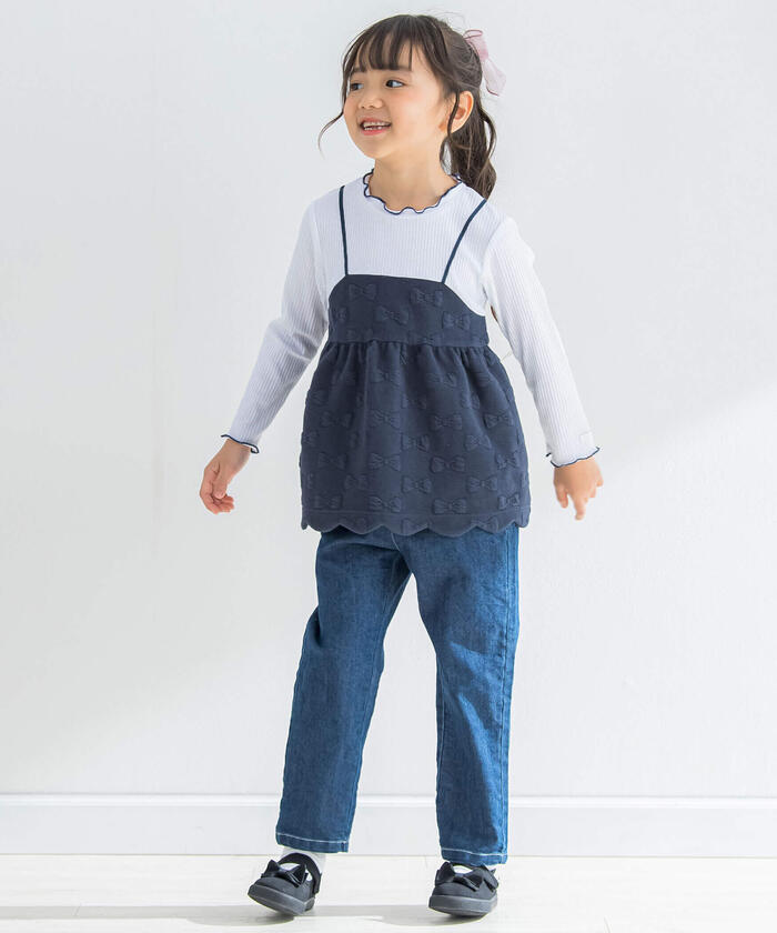 Slap Slip SLAP SLIP Denim Glen Check High Waist Pants