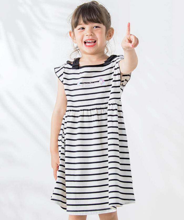 Slap Slip SLAP SLIP Sparkling Embroidered Shoulder-Open Ribbon Dress
