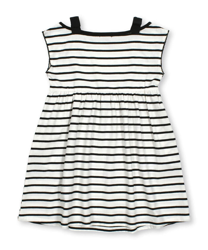 Slap Slip SLAP SLIP Sparkling Embroidered Shoulder-Open Ribbon Dress