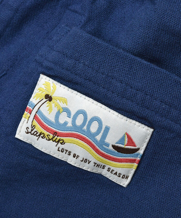Slap Slip SLAP SLIP 【Cooling Contact】 Plain Rayon Linen 5.5-Length Pants