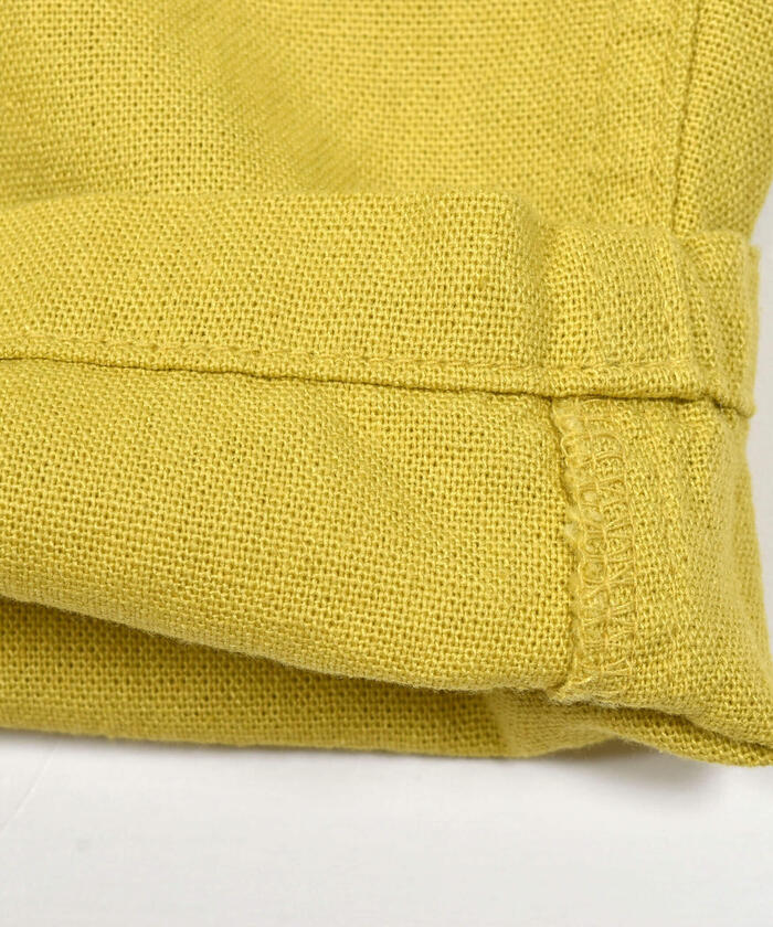 Slap Slip SLAP SLIP 【Cooling Contact】 Plain Rayon Linen 5.5-Length Pants