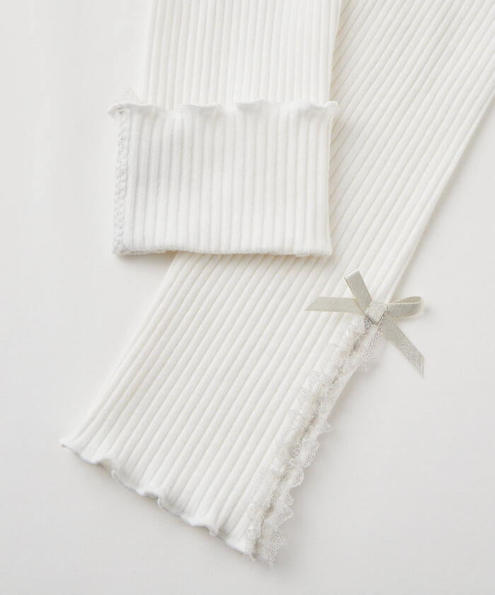Slap Slip SLAP SLIP 【Matching】 Hem Ribbon Tulle Leggings
