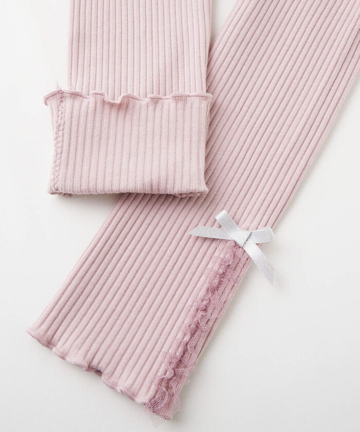 Slap Slip SLAP SLIP 【Matching】 Hem Ribbon Tulle Leggings