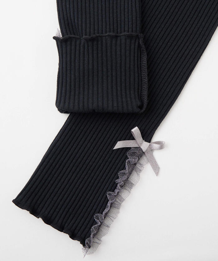 Slap Slip SLAP SLIP 【Matching】 Hem Ribbon Tulle Leggings