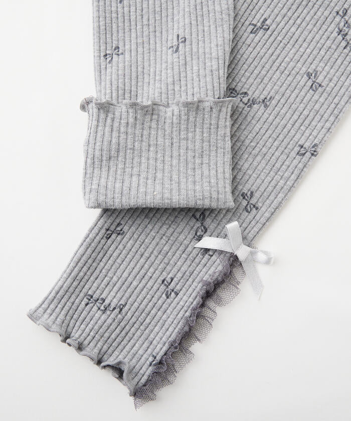 Slap Slip SLAP SLIP 【Matching】 Hem Ribbon Tulle Leggings