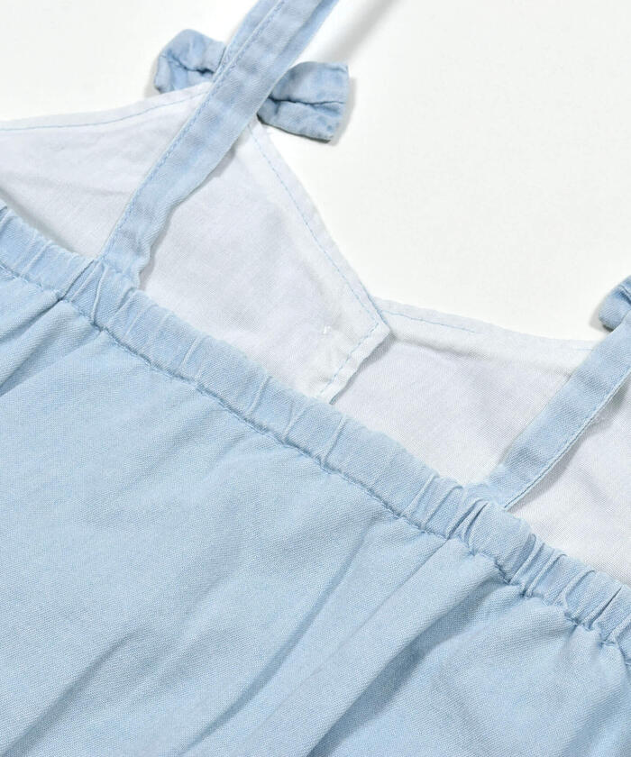 Slap Slip Denim Bustier Heart Buckle Skirt Set