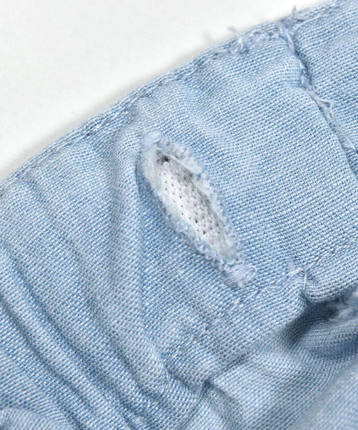 スラップ スリップ SLAP SLIP デニムビスチェハートバックルスカパンセットアップ(90~140cm) （ネイビー） ネイビー