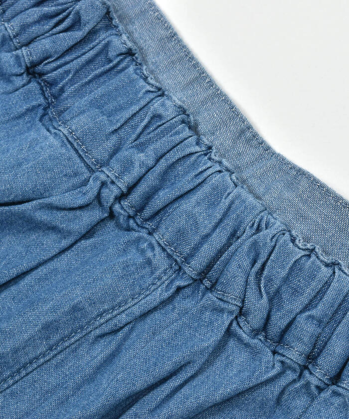 Slap Slip Denim Bustier Heart Buckle Skirt Set