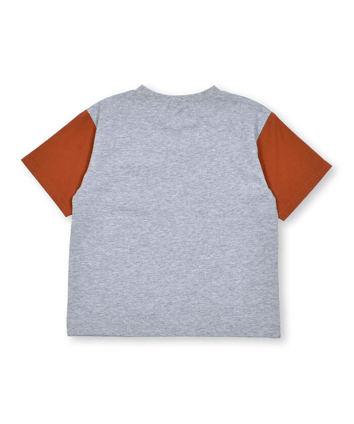 スラップ スリップ SLAP SLIP ポケット付きビッグシルエットバイカラー半袖Tシャツ(80~130cm) （グレー系） グレー系
