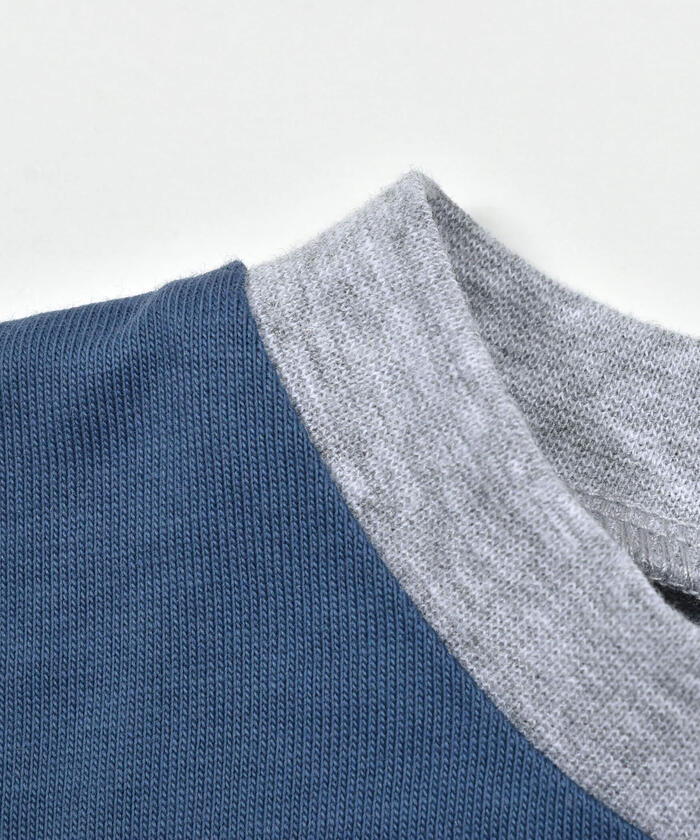 スラップ スリップ SLAP SLIP ポケット付きビッグシルエットバイカラー半袖Tシャツ(80~130cm) （グレー系） グレー系