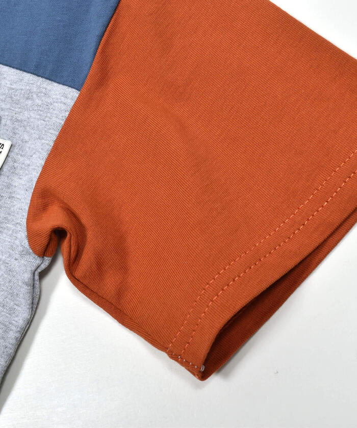 スラップ スリップ SLAP SLIP ポケット付きビッグシルエットバイカラー半袖Tシャツ(80~130cm) （グレー系） グレー系