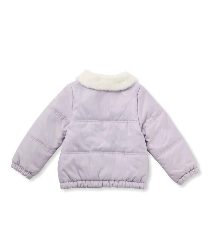 スラップ スリップ SLAP SLIP フワフワファー襟リボン付きショートジャケット