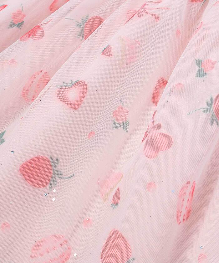 スラップ スリップ SLAP SLIP スイーツ刺しゅうフルーツ柄チュールワンピース(80~130cm) （イエロー系） イエロー系