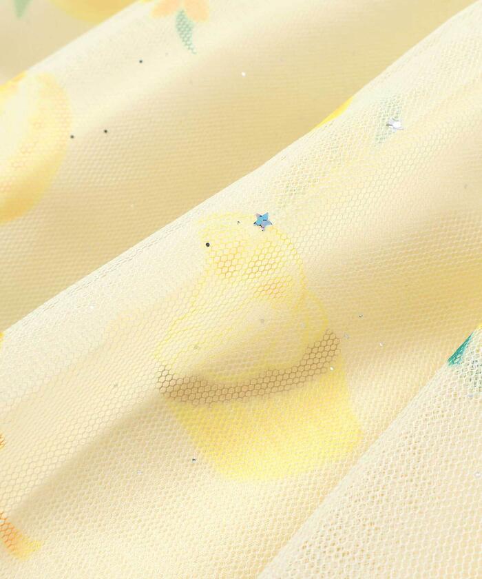 スラップ スリップ SLAP SLIP スイーツ刺しゅうフルーツ柄チュールワンピース(80~130cm) （イエロー系） イエロー系